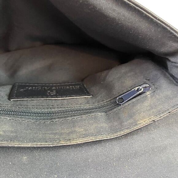 Etienne Aigner Womens Navy Blue Leather Flap Pocket Small Purse Shoulder Bag - Picture 5 of 16